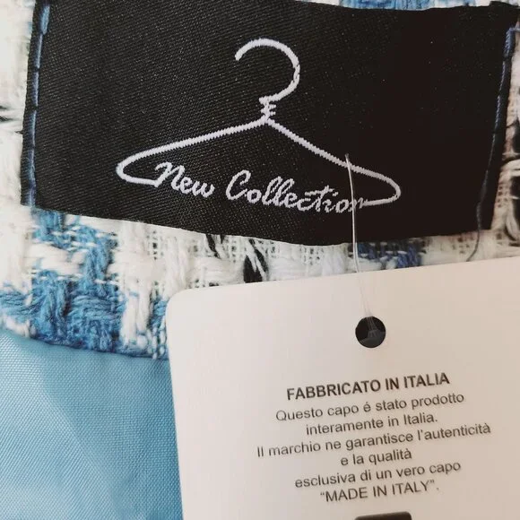 π NEW Collection ITALY Italian Open Blazer Jacket Blue Black White Gold Blue M - Picture 6 of 14